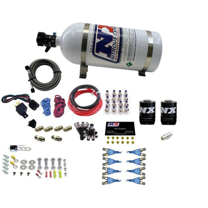 Nitrous Express 8 Cyl Soft Line Shark Rail Nitrous Kit w/10lb Bottle Pushloc 80008-10 80008-10 Photo - Primary
