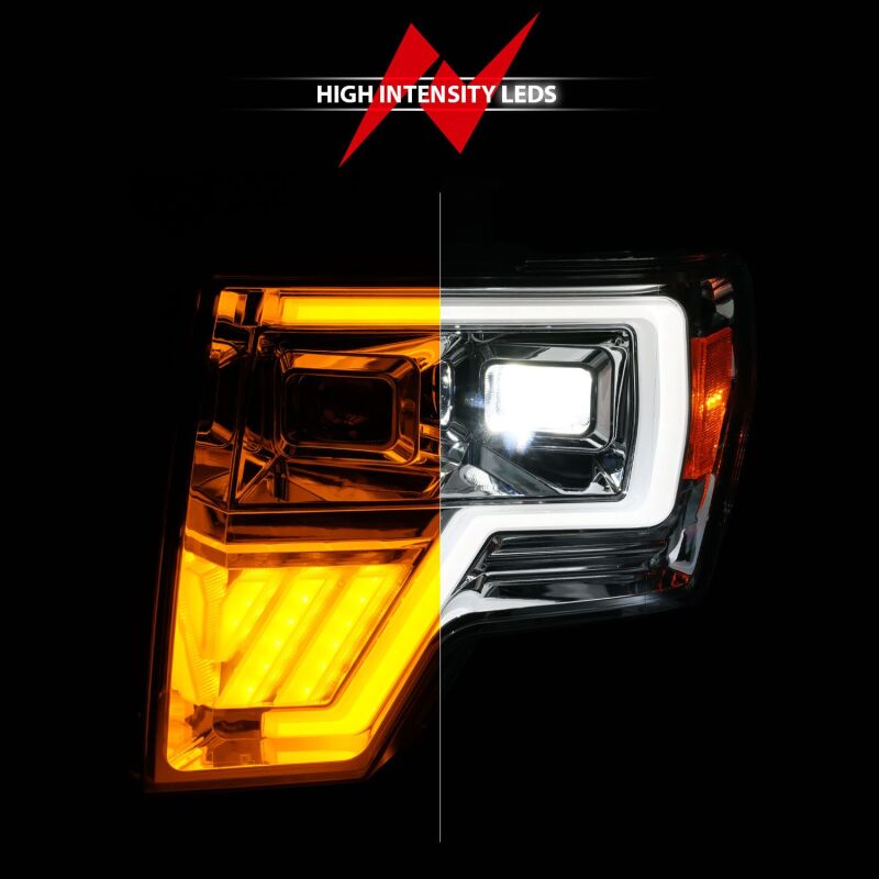 ANZO 09-14 Ford F-150 Full LED Proj Headlights w/Initiation Feature - Chrome 111607 111607 User 5