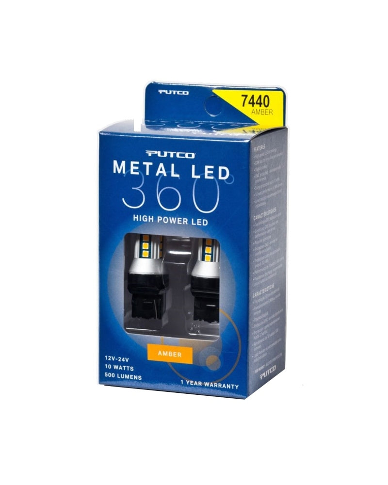 Putco 7440 - Amber Metal 360 LED 347440A-360 347440A-360 Photo - Primary
