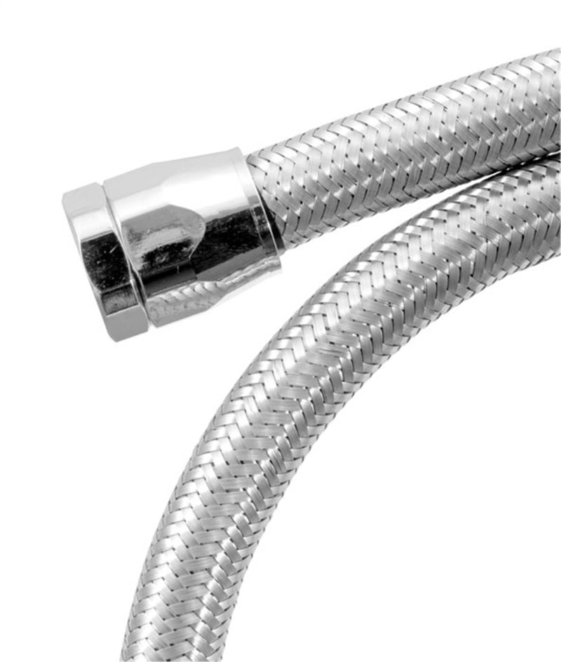 Spectre Stainless Steel Flex Fuel Line 3/8in. ID - 3ft. w/Chrome Clamps 29498 29498 Photo - Unmounted