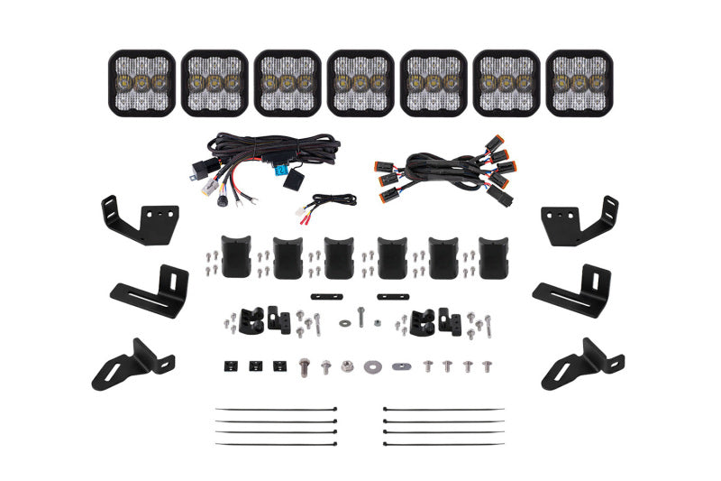 Diode Dynamics Prinsu/Sherpa Roof Racks- SS5 7-Pod CrossLink Mounting Kit - Pro White Combo DD7828 DD7828 Photo - Primary