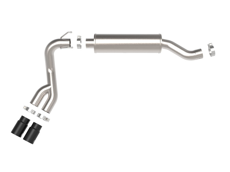 aFe POWER Rebel Series 3.5in SS Cat Back Exhaust w/Black Tips 19-21 RAM V8-6.4L Hemi 49-42082-B 49-42082-B Photo - Unmounted