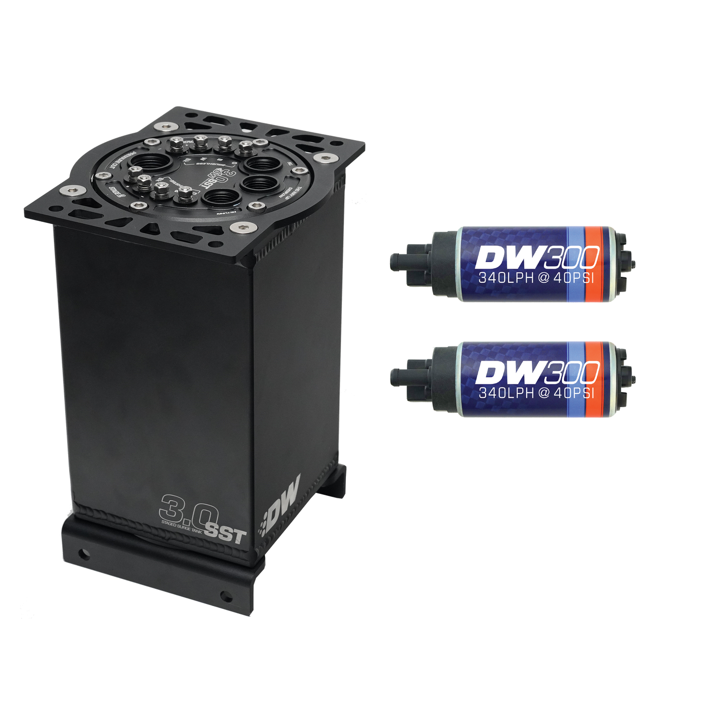 DeatschWerks 3.0L Surge Tank w/ Dual DW300 Pumps