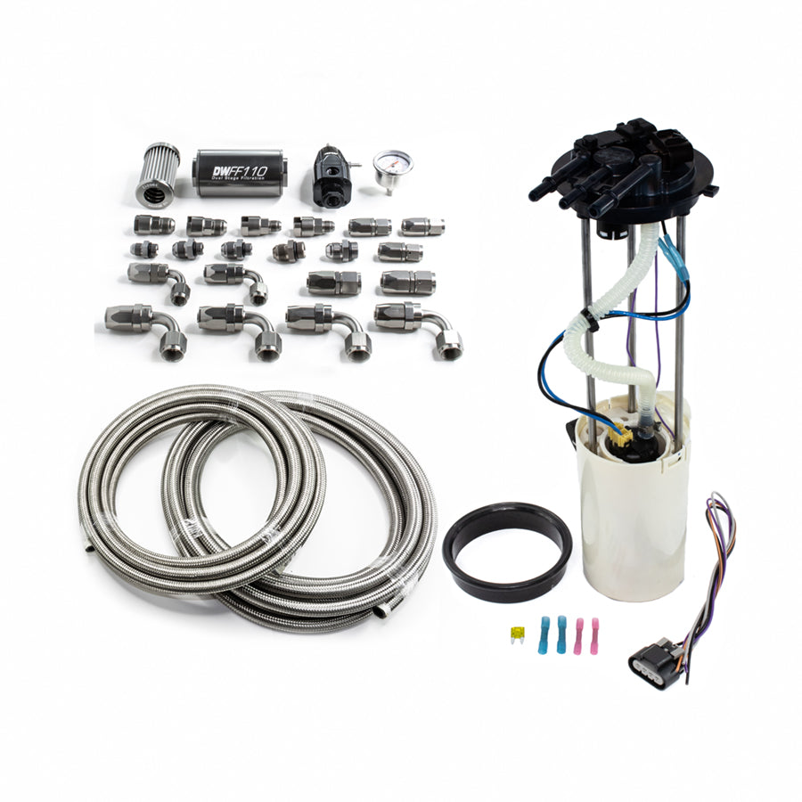 DeatschWerks DW400 Fuel pump module with CPE return kit for 1999-04 Silverado/Sierra