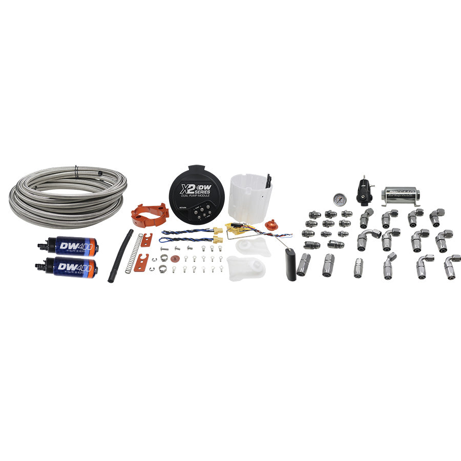 DeatschWerks X2 Fuel Pump Module w/DW400 Fuel pumps and PTFE return kit for 2006-19 Dodge Hemi