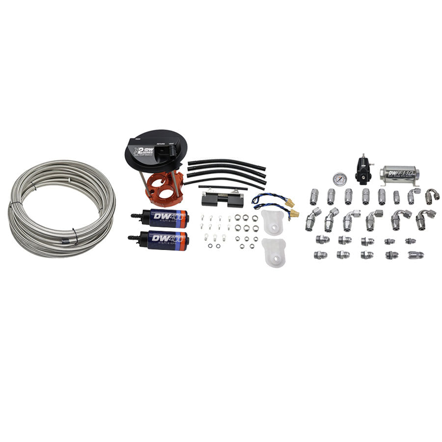 DeatschWerks X2 Pump Module w/DW400 Fuel pumps & PTFE return kit for 6th Gen Camaro & CTS-V3