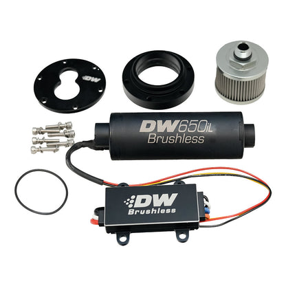 DeatschWerks DW650iL Brushless in-line Fuel pump w/2-speed controller for 3.5L surge tank