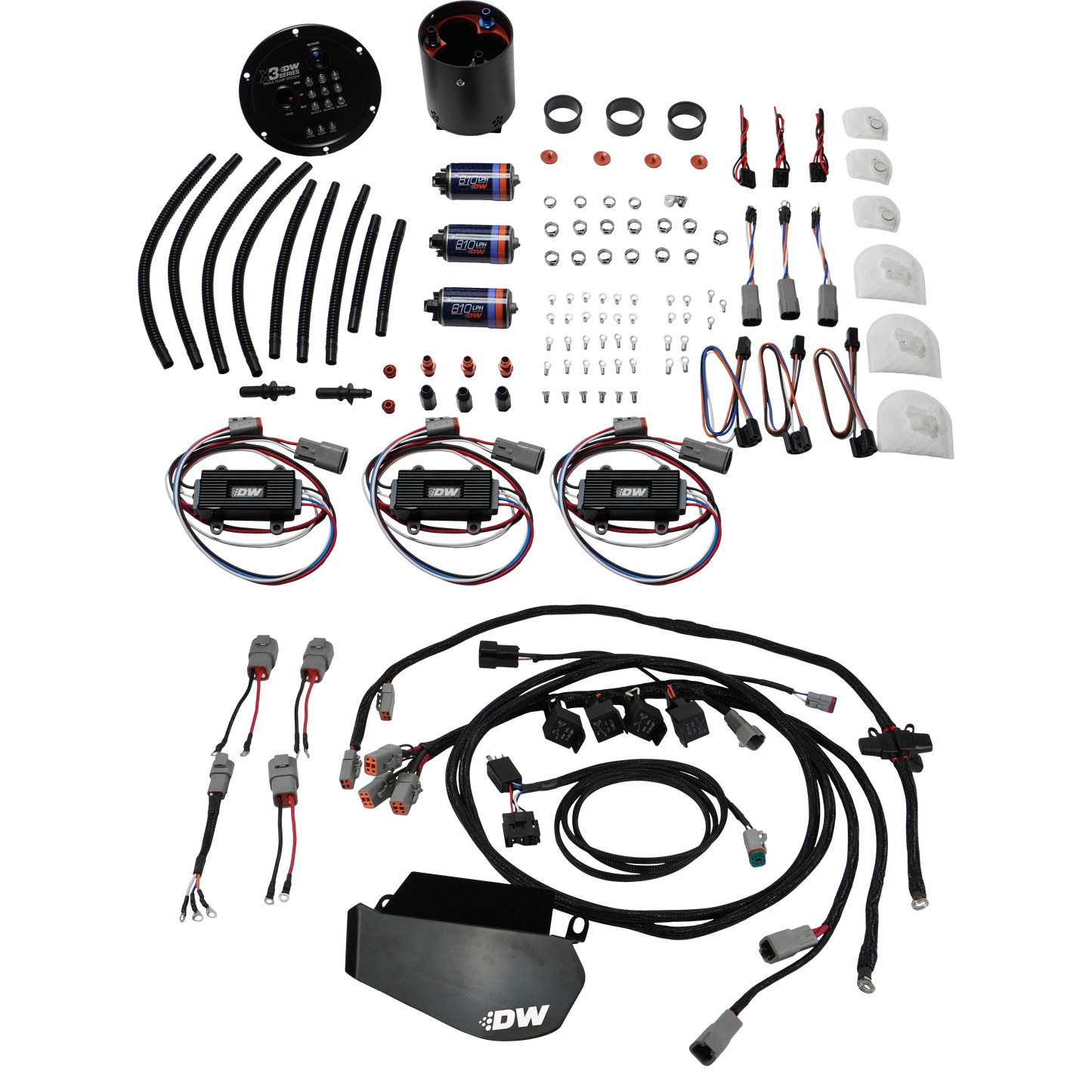 DeatschWerks 2009-24 Nissan GT-R R35 X3 Module w/ Triple DW810 + PNP Harness