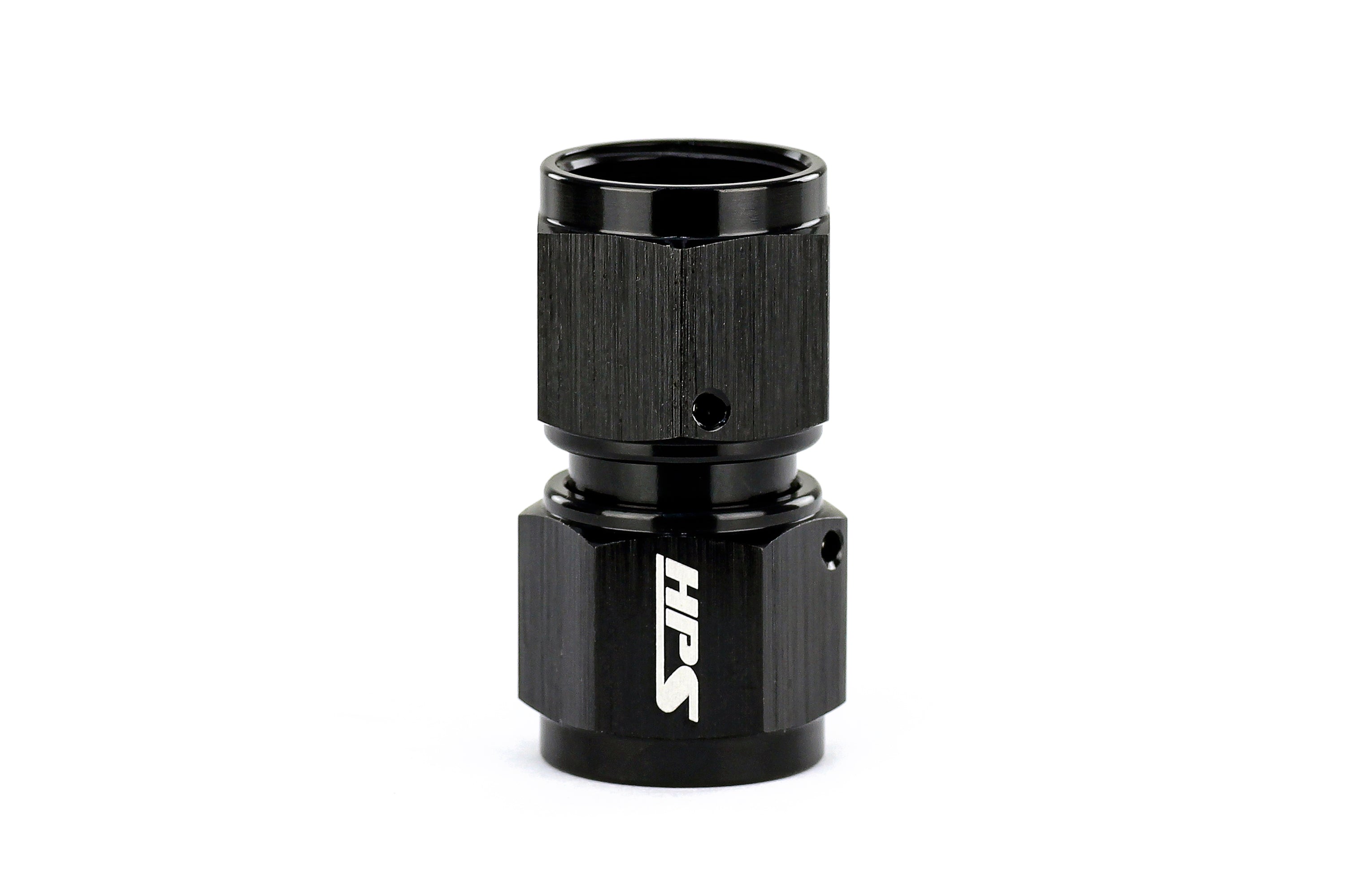 HPS Performance Straight/ 45-90 Degree 3-12 AN Female to Female Swivel Coupling Adapter, Aluminum, Black