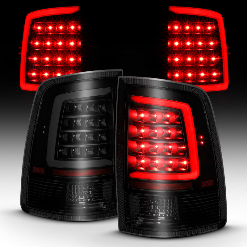 ANZO 2009-2018 Dodge Ram 1500 LED Taillight Plank Style Black w/Smoke Lens 311319 311319 Photo - Unmounted