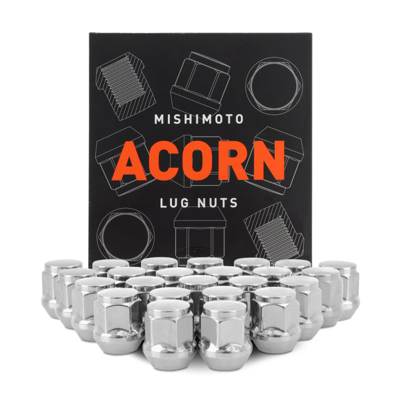 Mishimoto Steel Acorn Lug Nuts M12 x 1.5 - 24pc Set - Chrome MMLG-AC1215-24CH MMLG-AC1215-24CH Photo - Primary