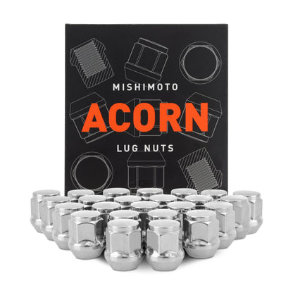 Mishimoto Steel Acorn Lug Nuts M12 x 1.5 - 24pc Set - Chrome MMLG-AC1215-24CH MMLG-AC1215-24CH Photo - Primary