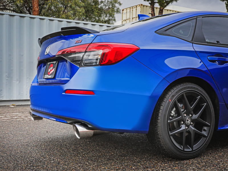 aFe 22-23 Honda Civic Si L4 1.5L (t) Takeda 2.5in to 3in 304 SS Cat-Back Exhaust w/ Polished Tips 49-36630-P 49-36630-P Photo - Mounted