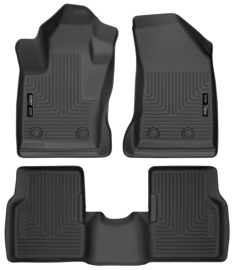 Husky Liners 2017 Jeep Compass Weatherbeater Black Front & 2nd Seat Floor Liners 95681 95681 Photo - Primary
