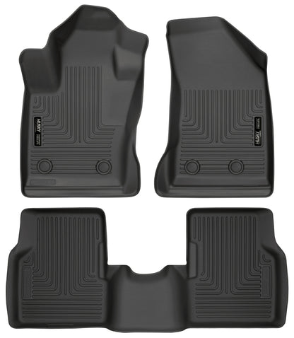 Husky Liners 2017 Jeep Compass Weatherbeater Black Front & 2nd Seat Floor Liners 95681 95681 Photo - Primary