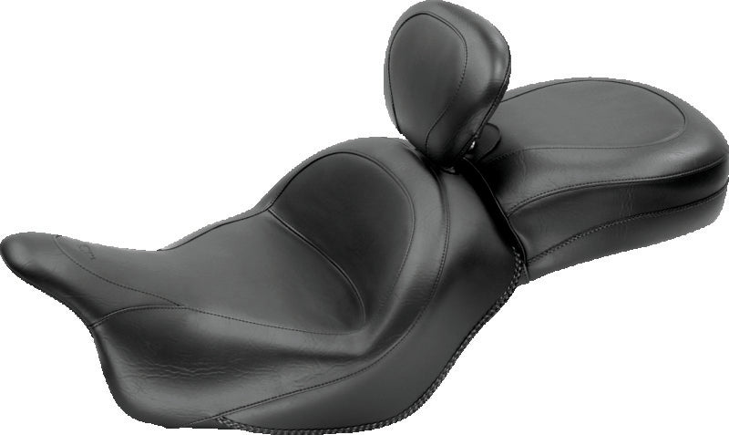 Mustang Motorcycle Mustang 09-13 Kawasaki Vulcan 1700 Classic Std Touring 1PC Seat w/Driver Backrest - Black 79635 79635 Photo - Primary