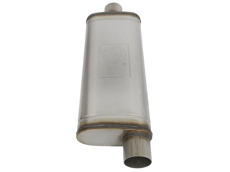 aFe MACH Force-Xp 409 Stainless Steel Muffler: 3" Center Inlet /3" Offset 49M00017 Photo - Unmounted