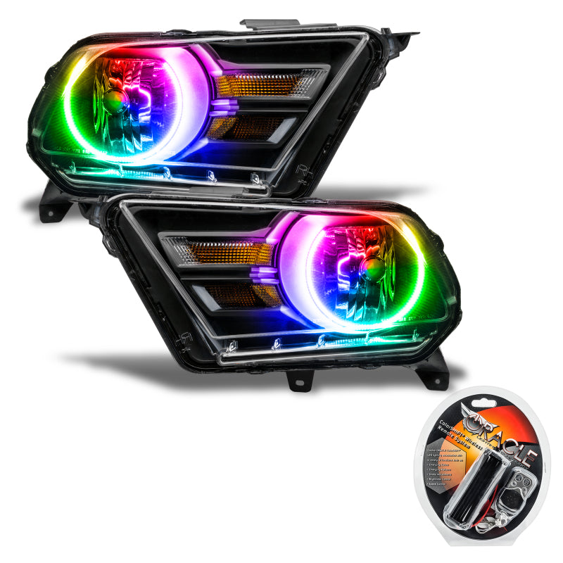 ORACLE Lighting Oracle 10-14 Ford Mustang HL (Non-HID) - ColorSHIFT 7050-330 7050-330 Photo - lifestyle view