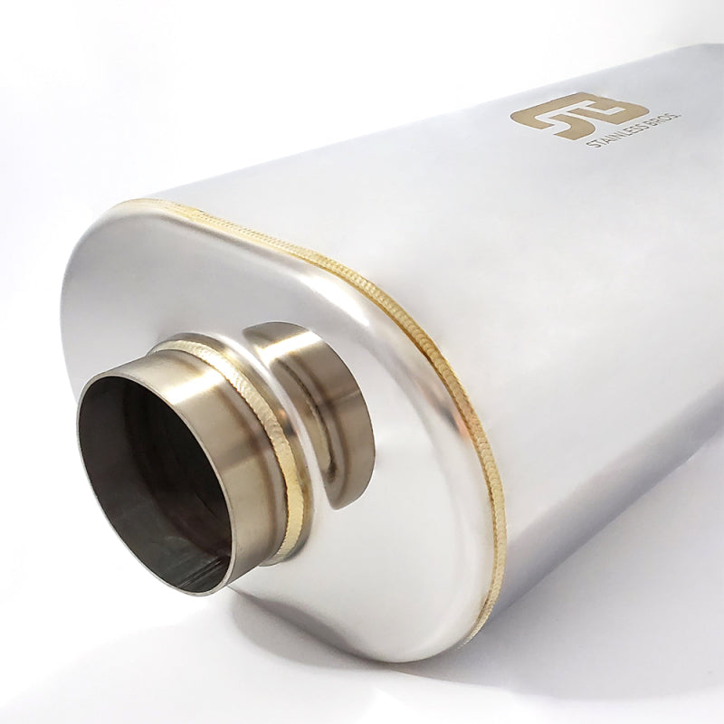 Stainless Bros 3.0in x 17.0in OAL SS304 Muffler - Polished 616-07623-2100 616-07623-2100 User 1