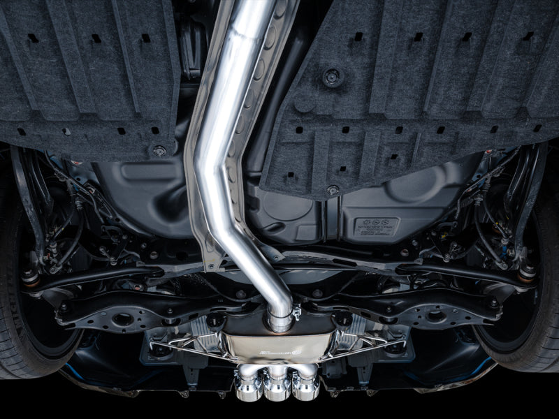 AWE Tuning 2023 Honda Civic Type R FL5 Touring Edition Exhaust w/ Triple Chrome Silver Tips 3015-52287 3015-52287 Photo - Mounted