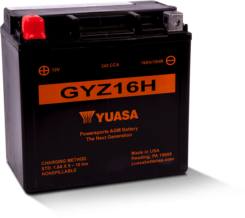 Yuasa Battery Yuasa GYZ16H High Performance Maintenance Free AGM 12 Volt Battery YUAM716GH