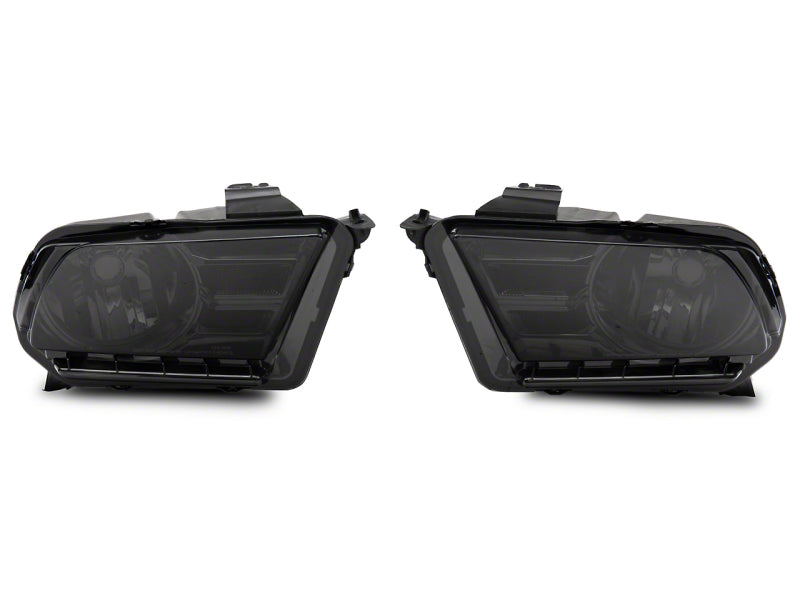 Raxiom 10-12 Ford Mustang Axial Series OEM Style Rep Headlights- Chrome Housing- Smoked Lens 413417 413417 Photo - Primary