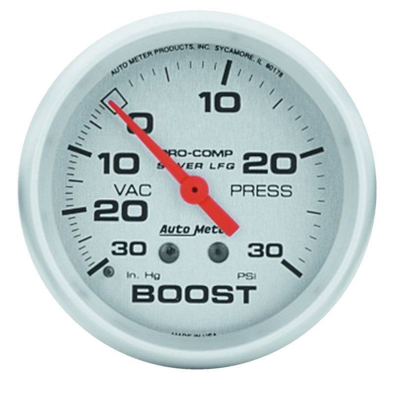Autometer Gauge, Vac/Boost, 2 5/8", 30In H-30Psi, Liquid Filled Mech, Ultra-Lite 4603 Photo - Primary