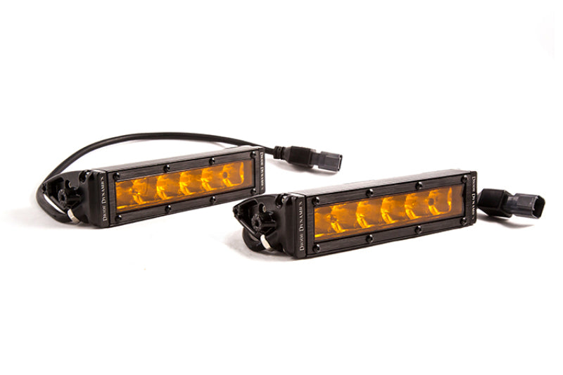 Diode Dynamics 6 In LED Light Bar Single Row Straight SS6 - Amber Driving Light Bar (Pair) DD5036P DD5036P Photo - Primary