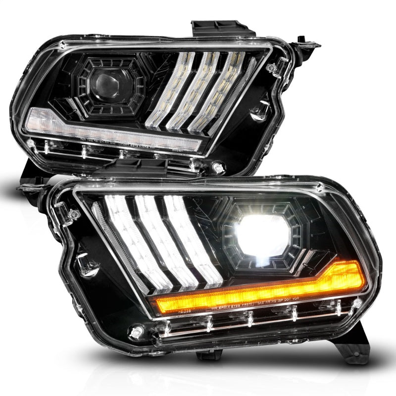 ANZO 10-14 Ford Mustang LED Projector Headlights w/Sequential Light Tube (NON HID Compatible) 121577 121577 Photo - Unmounted
