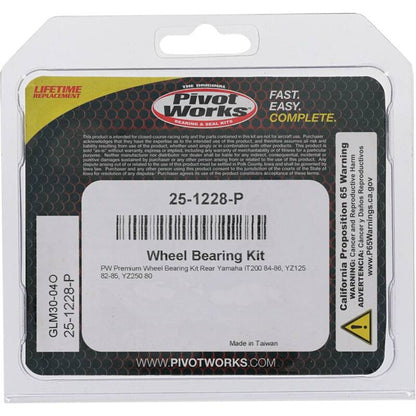 Pivot Works Yamaha Wheel Bearing Kit Premium Bearings 25-1228-P 25-1228-P Photo - Primary