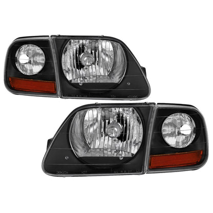 SPYDER xTune 97-03 Ford F-150 4pc OEM Style Headlights w/Corner - Black (HD-JH-FF15097-L-SET-BK) 9042638 9042638 Photo - Primary
