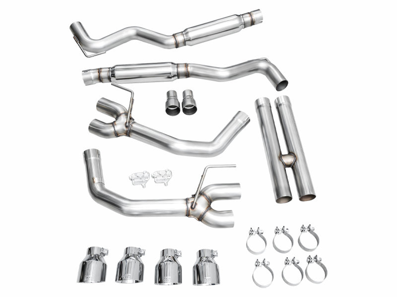AWE Tuning AWE 2024 Ford Mustang GT Fastback S650 RWD Track Edition Catback Exhaust w/ Quad Chrome Silver Tips 3020-42650 3020-42650 Photo - out of package