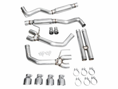 AWE Tuning AWE 2024 Ford Mustang GT Fastback S650 RWD Track Edition Catback Exhaust w/ Quad Chrome Silver Tips 3020-42650 3020-42650 Photo - out of package