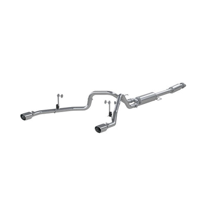 MBRP 2021+ F-150 2.7L/ 3.5L Ecoboost, 5.0L 3in Cat Back 2.5in Dual Split Rear - Aluminized Steel S5215AL S5215AL Photo - Primary