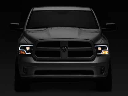 Raxiom 09-18 RAM 1500 LED Halo Projector Headlights- Black Housing (Clear Lens) R111516 R111516 Photo - Close Up