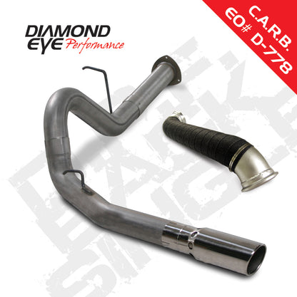 Diamond Eye Performance Diamond Eye KIT 4in DPF-BACK SGL w/ TDP SS 07.5-10 Chevy/GMC 6.6L Duramax 2500/3500 K4129S K4129S Photo - Primary