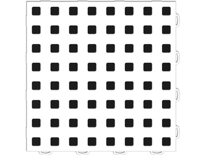 WeatherTech TechFloor - 3in X 12in Tiles(Left Loop) - White/Black **Order in Qtys of 10 51T312LL WH-BK 51T312LL WH-BK Photo - Primary