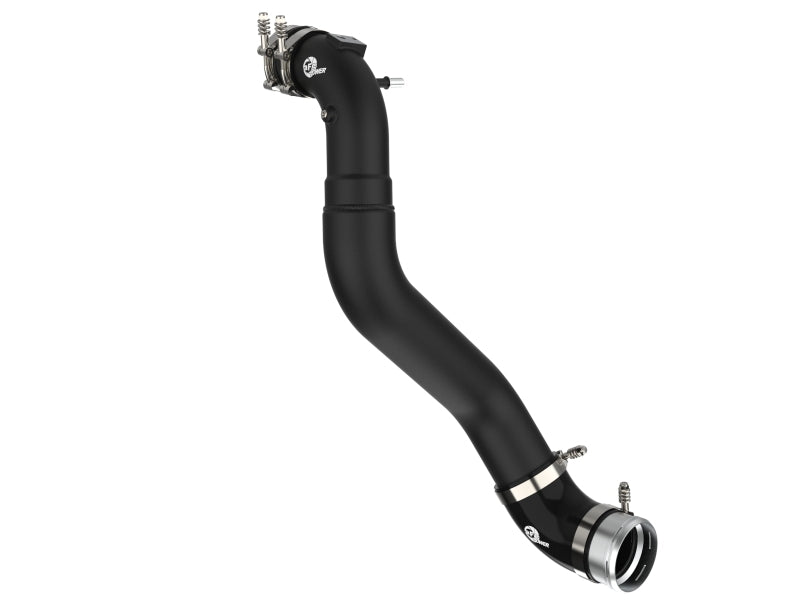 aFe 21+ Ford F-150 V6-3.5L (tt) BladeRunner 3in to 3.5in Aluminum Cold Charge Pipe Black 46-20519-B 46-20519-B Photo - Primary