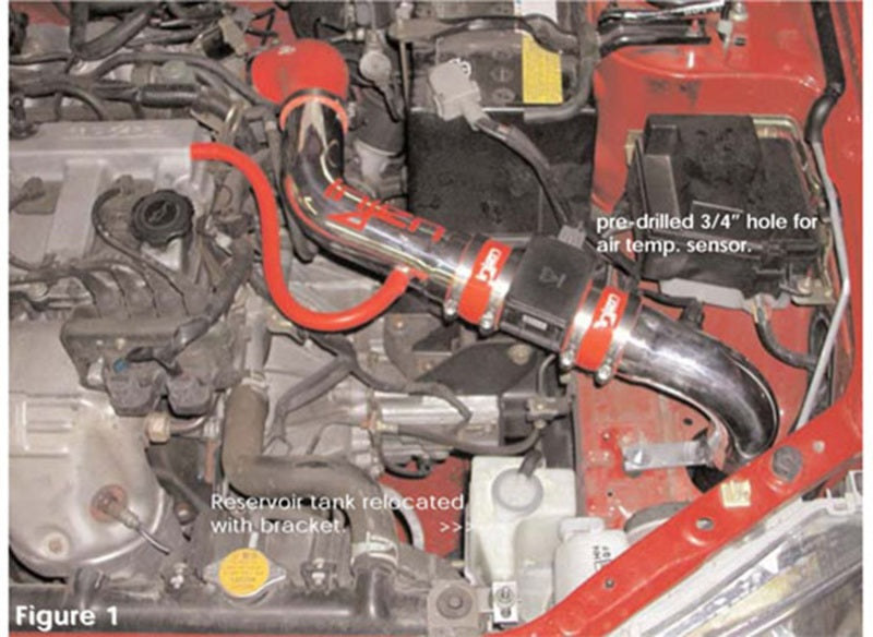 Injen 99-00 Mazda Protege L4 1.8L Black RD Cold Air Intake RD6065BLK RD6065BLK Photo - Mounted