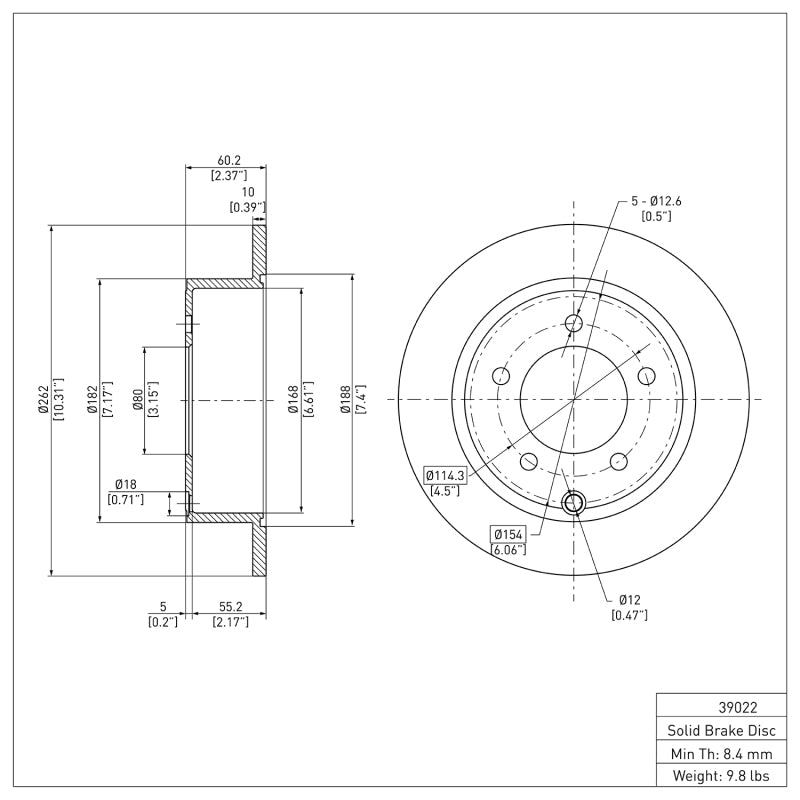 R1 Concepts RNC Brake Rotor - Plain Brakes, Rotors & Pads Brake Rotors - OE main image