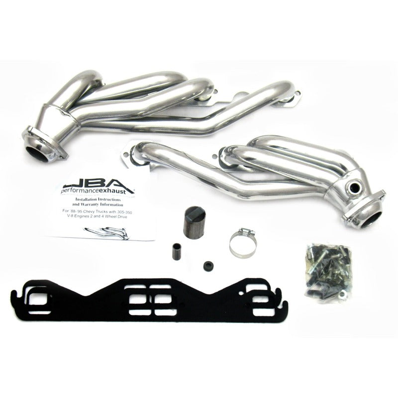 JBA 86-95 GM Truck 5.0L/5.7L SBC w/o A.I.R. 1-1/2in Primary Silver Ctd Cat4Ward Header 1830SJS 1830SJS Photo - Primary