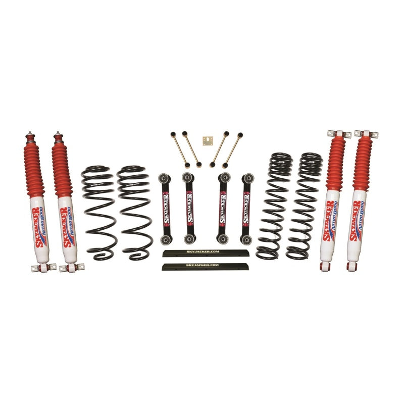 Skyjacker Jeep TJ/LJ 4in Dual Rate Long Travel Front/Rear Suspension Lift Kit w/ Nitro 8000 Shocks TJ401BPNLT TJ401BPNLT Photo - Primary