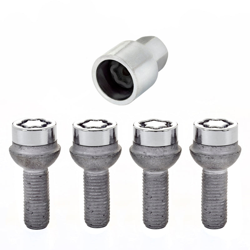 McGard Wheel Lock Bolt Set - 4pk. (Radius Seat) M12X1.5 / 17mm Hex / 27.9mm Shank Length - Chrome 28172 28172 Photo - Primary