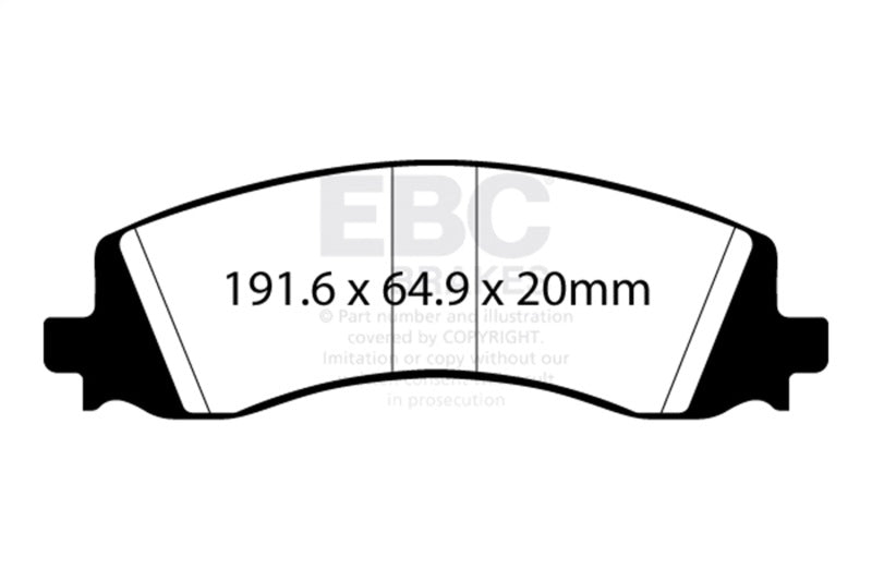 EBC 2020+ Ram 2500 HD 6.4L Greenstuff Rear Brake Pads DP63124 DP63124 Photo - Primary