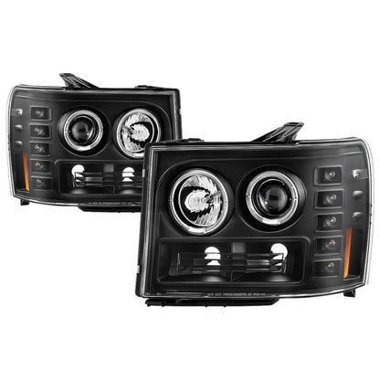Spyder GMC Sierra 1500/GMC Sierra Denali 08-13 Projector LED Halo- LED All Blk PRO-YD-GS07-HL-BKV2 5086020 5086020 Photo - Primary