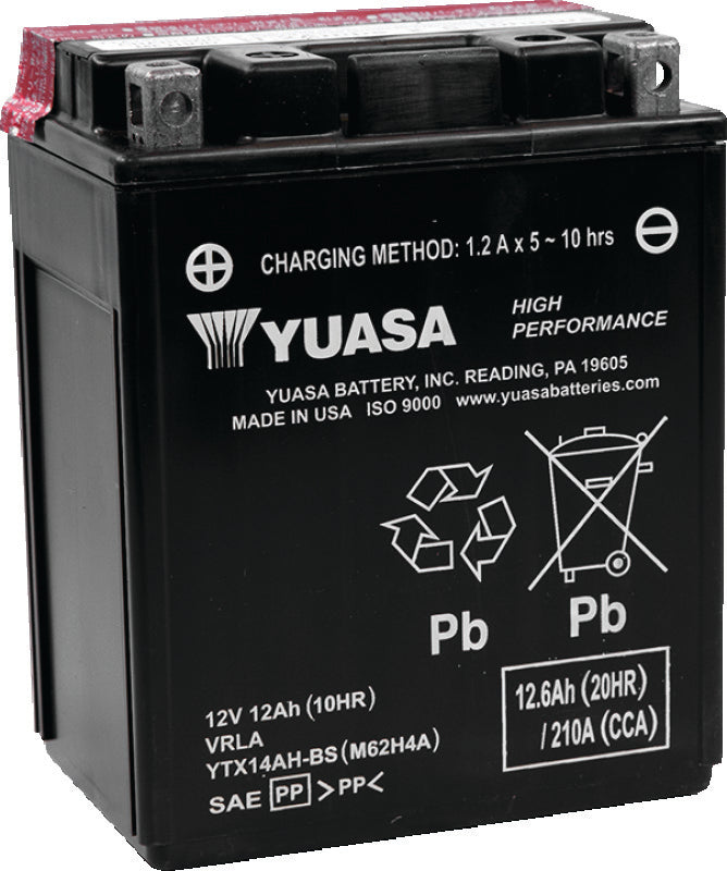 Yuasa Battery Yuasa Ytx14Ah-Bs Yuasa Battery YUAM62H4A YUAM62H4A Photo - Primary