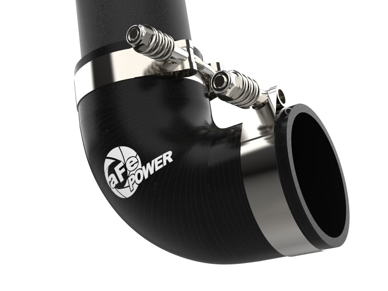 aFe 23-24 Ford F250/F350 Super Duty V8-6.7L BladeRunner 3 In. Aluminum Cold Charge Pipe- BLK 46-20689-B 46-20689-B Photo - Close Up