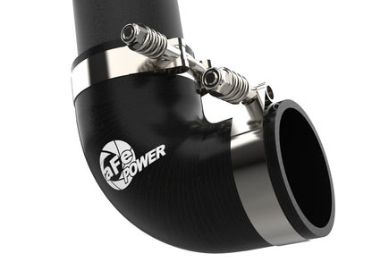 aFe 23-24 Ford F250/F350 Super Duty V8-6.7L BladeRunner 3 In. Aluminum Cold Charge Pipe- BLK 46-20689-B 46-20689-B Photo - Close Up
