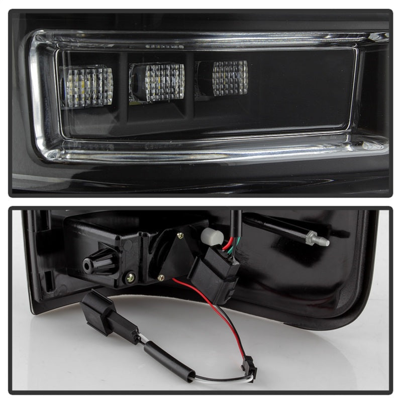 Spyder 04-08 Ford F-150 Projector Tail Lights - Light Bar DRL LED - Black ALT-YD-FF15004V2-LBLED-BK 5084170 5084170 Photo - Unmounted