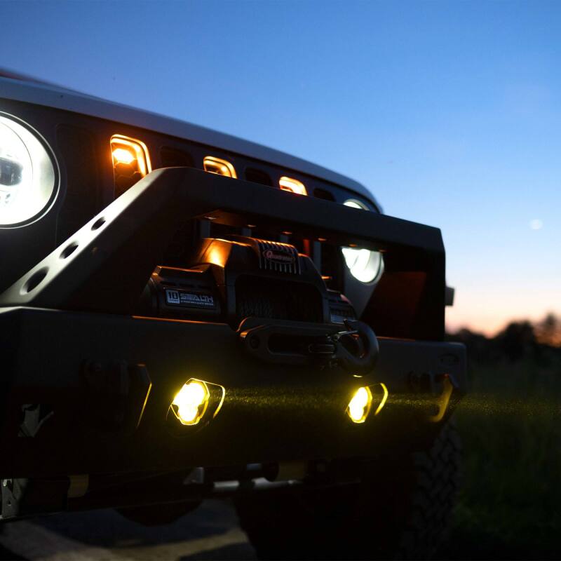 KC HiLiTES FLEX ERA 3 Dual Mode SAE Fog Lights - 2-Light Master Kit for Jeep Aftermarket Bumpers 97147 97147 Photo - lifestyle view